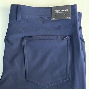 Mizzen+Main Pants Men Blue Helmsman Slim Performance Stretch Golf Size 36X30